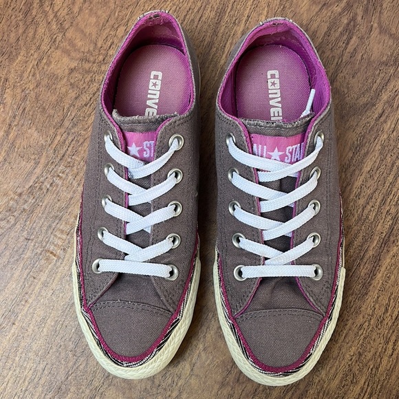 Converse Women's All Star Low Top Shoes Purple Converse Sneakers Size 6 - Picture 4 of 15
